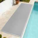 Front Door Mat 24''x71'', Drainage Heavy Duty Dirt Trapping Non-Slip Doormats, Outdoor Rubber Floor Mats, Restaurant Commercial Kitchen Industral Pool Entrance Bar Wet Area, Grey