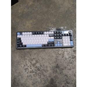 EPOMAKER X Aula F108 PRO Wireless Gaming Keyboard with Screen, 8000mAh Battery, 104 Hot-Swappable and Programmable Keys and Knob, RGB Backlight, for Mac/PC/Android (Blue&White&Black)