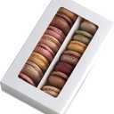 Macaron Boxes for 12 to 14 White with Clear Display Window [15 pieces] Macarons Container or Packaging Box Kit for Chocolate Truffles Cake Pops Desserts Mini Cupcakes Cookies or Muffins