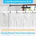 Shower Curtain Rod 42-73 Inch White Shower Rod 7/8" Tension Curtain Rod Adjustable Curtain Rods No Drilling Shower Tension Rod Shower Curtain Tension Rod for Bathroom Windows Doorways