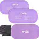 REVIX Reusable Ice Packs for Injuries, 2 Gel Ice Packs Set, Soft Hot & Cold Therapy for Shoulder, Back, Knee, Abdomen, Soothing Discomfort and Fatigue, 12" x 6" Purple