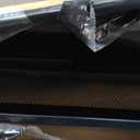 Fire Beauty Fireplace Screen with Magnetic Doors,Handcrafted Wrought Iron Classical Scroll Durable Metal Mesh Decorative Free Standing Fireplace Spark Guard- Black