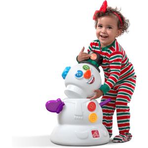 Step2 My First Snowman, Kids Holiday Decorative Christmas Toy, 15-Piece Accessory Kit, Lights and Sounds, Toddlers 18-Months+