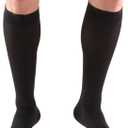 Truform 15-20 mmHg Compression Stockings for Men and Women, Knee High Length, Closed Toe (Medium (1 Pair), Black)