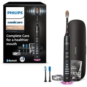 Philips Sonicare DiamondClean Smart 9500 Electric Toothbrush, Sonic Toothbrush with App, Pressure Sensor, Brush Head Detection, 5 Brushing Modes and 3 Intensity Levels, Black, Model HX9923/11 Philips Sonicare DiamondClean Smart 9500 Electric Toothbrush, Sonic Toothbrush with App, Pressure Sensor, Brush Head Detection, 5 Brushing Modes and 3 Intensity Levels, Black, Model HX9923/11