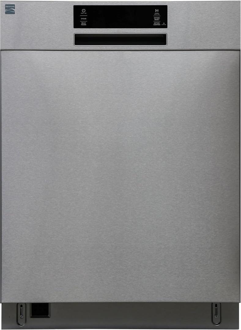 Kenmore 22-14585 24" Built-In Dishwasher - UltraWash, SmartWash, Sanitize Rinse, SmartDry, and Leak Detection - 14 Place Settings - 57 DBA - ENERGY STAR Certified - 24" - Stainless Steel