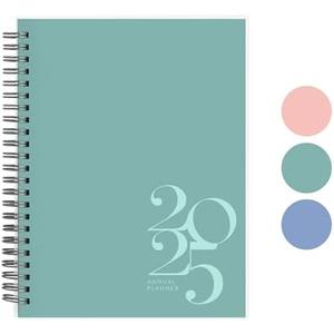 Rileys & Co 2025 Classic Weekly Planner - Annual Weekly & Monthly Agenda Planner, Jan - Dec 2025, Flexible Cover, Notes Pages, Twin-Wire Binding (6 x 8-Inches, Teal), 5 PCS