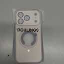 Magnetic Series Design for iPhone 17 Pro Case,[Compatible with MagSafe][Military Drop&Full Camera Lens Protector] Large Window Logo View Dust-Proof Matte Shockproof Cover,Gold