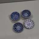 Handmade Decorative Turkish Ceramic Mini Pinch Bowls Set of 6  Small Dipping & Serving Sauce Bowls, Charcuterie Accessories, Hand-Painted Evil Eye Pattern Snack Dishes for Kitchen & Table Decor (White)