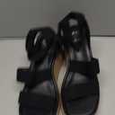 New without tags Steve Madden cork and black strap wedge sandal size 7 1/2