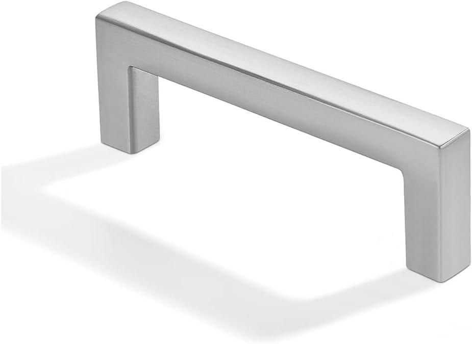 khtumeware 10 Pack 3 inch Center to Center Solid Cabinet Pulls Square Bar Drawer Handles Cabinet Handles Matte Drawer Pulls Kitchen Cabinet Hardware