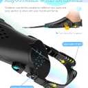 Greatever Snorkel Fins Adjustable Buckles Open Heel Swim Flippers Travel Size Short Swim Fins for Snorkeling Diving Swimming Adult Men Womens, Green, L/XL(Adult US Size 9-13)