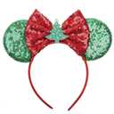 Mouse Ears Headbands Women Mice Ears Headhand Bows Shiny Glitter Birthday Party Themed Events (Tree)