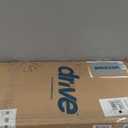 Drive Medical 13067 Non Tilt Top Overbed Table with Wheels and Secure Height Adjustment,Tray Table for Hospital or Home Use, Bedside Rolling Overbed Table, Silver Vein