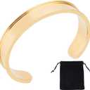 UNICRAFTALE 1pc Cuff Bracelet Blank Grooved Bangles Adjustable Empty Open Bangles for Inlay 50-60mm for Jewelry Making Supplies DIY Gemstone Inlay Crafts Stainless Steel Hair Tie Bracelet