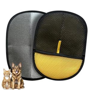 NoWoof 2PCS Pet Hair Removal Glove for Cats & Dogs – Upgraded Reusable Electrostatic Pet Hair Remover Tool for Couch, Clothing, Carpets & Car Seats