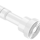 Spring Curtain Rod 33 to 56 Inch Adjustable White Curtain Rod No Drilling NonSlip Expandable Tension Rod for Window, Doorway, Closet, Door, Wardrobe, White