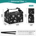 Skull Cat Moon Gothic Lunch Bag for Women & Men Reusable Lunch Tote Bags for Work, Office, Picnic, Travel,School