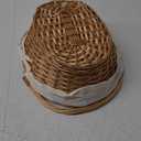Vintiquewise(TM) QI003055.WF Oval Willow Basket with Double Drop Down Handles (White)