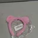 Bear Ears Cute Headband Fluffy Hairband, Animal Head Wear for Party Celebrations Cosplay Dress up Costume Makeup Washing Face Adults Women Gift (Pink)