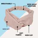 8 Pack Elastic Knotted Headbands for Women - Non-Slip Boho Criss Cross Hair Bands | Solid Twisted Wrap for Yoga, Sports & Daily | Stretchy Cloth Headbands for Women & Girls, One Size