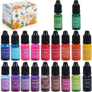 20 Vibrant Colors Candle Dye - Highly Concentrated Liquid Candle Colorant for Soy Wax