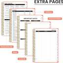 2026 Planner, Weekly and Monthly Calendar Planner, January 2026 - December 2026, Hardcover 2026 Calendar Book with Tabs For Women & Men, Inner Pocket, Spiral Bound, Perfect for Office Home School Supplies - A5 (6.3" x 8.5"), Coral