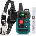 Citronella Training Collar for Dog [1* Spray Refill] Dog Training Collar with Beep/Vibration/Spray 4 Mode & 6 Adjustable Sensitivities IPX7 Waterproof Safer Citronella Bark Collar for L/M/S