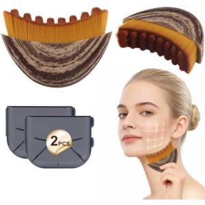 2pcs New Lymph Contour Facial Brush, Facial Lymphatic Drainage Massager, for improving Skin Luster, Facial Dryness Brush, can Relieve Fatigue, Enhance Temperament and Shape the face