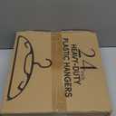 HOUSE DAY Plastic Clothes Hangers 24 Pack, Sweater Hangers No Shoulder Bump, Thick Heavy Duty Coat Hanger for Closet, Black Wide Hanger with Non-Slip Hook for Sweaters, Suits, Dresses, Jackets, Pants