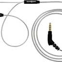 Symphonized ALN 2.0 Premium Genuine Wood in-Ear Noise-isolating Headphone, Earbud, Earphones with Innovative Shield Technology Cable and Mic (Silver)