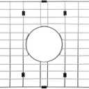 Serene Valley 25-1/8" x 12-7/8" Sink Grid, Centered Drain with Corner Radius 1-1/2", NLW2513C
