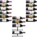 Sorbus Wall Mount Wine Rack  Holds 6 Bottles  Black Metal Wine Bottle Holder for Wall, Modern Wine Rack for Home Bar, Kitchen (3 Pack)