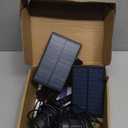 T-SUNUS RGB Solar Landscape Spotlights Christmas, Color Changing Spot Lights Outdoor IP65 Waterproof 9.8ft Cable, Separated Panel Light for Flag Tree Yard Garden Driveway Walkway Pond Halloween 2 Pack