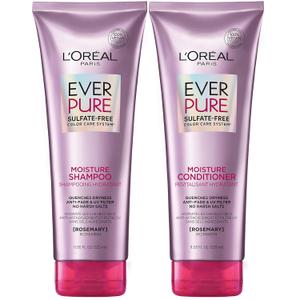 L'Oreal Paris EverPure Moisture Sulfate Free Shampoo and Conditioner with Rosemary Botanical, for Dry Hair, Color Treated Hair, 1 Kit