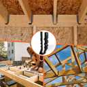 20 Pcs Black 2x10 Joist Hanger,LU210 18 Gauge Double Shear Face Mount Joist Hanger,Hurricane Ties for Rafters Tie Brackets Great for Floor Deck and Ceiling Joists
