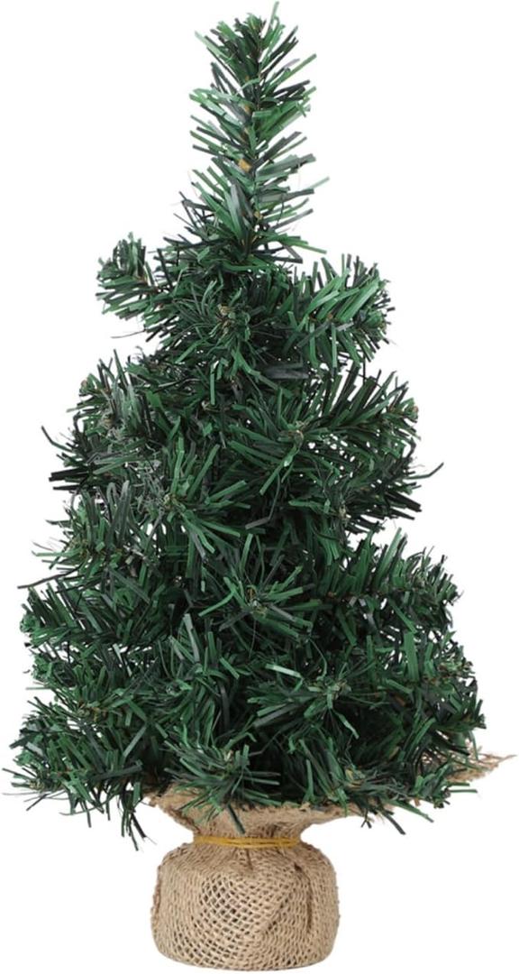 12 Inch Tabletop Christmas Tree Mini Christmas Tree Small Christmas Tree Artificial Christmas Tree with Wood Base for Holiday Home Indoor DIY Christmas Decoration