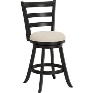 Hillsdale Laymon Wood Kitchen Counter Height Swivel Stool, Black