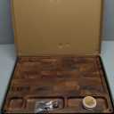 Walnut Cutting Boards For Kitchen, End Grain Wooden Cutting Board with Handle, Dark Walnut Chopping Board Double Sided Charcuterie Boards For Meat, Vegetables, Fruits, Cheese, 17”X13” X1”, Black Walnut