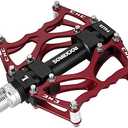 ROCKBROS Mountain Bike Pedals MTB Pedals CNC Non-Slip Lightweight Aluminum Alloy Bicycle Pedals Sealed Bearings Bicycle Platform Pedals 9/16" BMX Road Bike Pedal