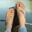 MEGNYA Women's Flip Flops, Comfortable Women Walking Sandals, Arch Support Indoor Office Working House Summer Outdoor Travel Camping Sandals, Size 11