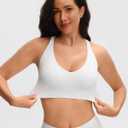 Evercute Womens V Neck Bras 3 Pack Adjustable Wireless Supportive No Underwire Bras Padded Comfort Bralette for Everyday, XL