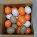 Syhood 48 Pcs Wooden Fake Eggs Wood Chicken Eggs for Crafts Unpainted Egg with Blank Egg Cartons for Crafts Get Hens to Lay Nesting Home Easter Decor Gifts Kitchen DIY Craft Play (Elegant Color)