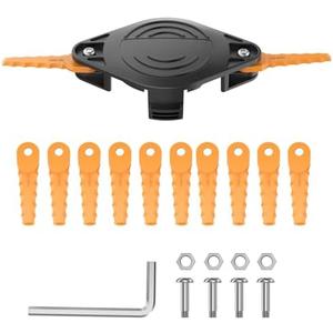 RISELION Weed Eater Bladed Head Compatible with Black and Decker String Trimmer, Replacement Blade, Suitable for Models GH900/912, LST220/201/300, MTC220, MTE912, BESTA510/512 Series (1 + 12 + 4)