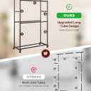 Clothes Rack - 36.2" x 21.3" x 72", 4-Bar Double Rod Rolling Metal Clothing Rack for Hanging Clothes, Portable Garment Rack with Wheels for Bedroom Laundry, Closet Wardrobe, Black