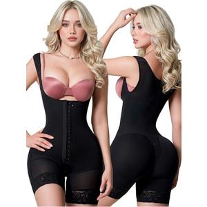 Sonryse Shapewear for women Fajas Colombianas Moldeadoras | Stage 2 Faja Tummy Control Shapewear after Tummy Tuck and Liposuction Black Large