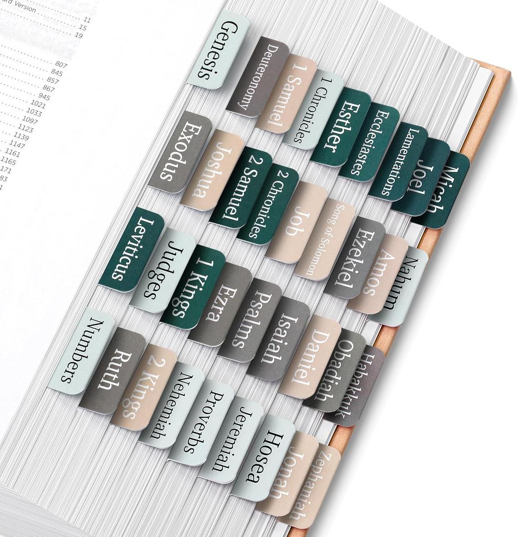Mr. Pen- Bible Tabs, 75 Tabs, Winter Wood, Laminated Bible Tabs for Women and Men, Bible Tabs for Study Bible, Bible Index Tabs, Bible Book Tabs, Bible Labels Tabs, Mr Pen Bible Tabs