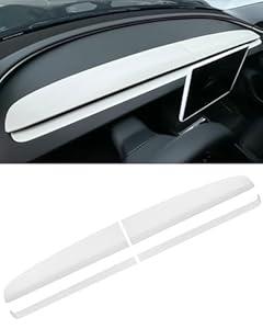TZYSZDB Dashbooard Cover 4pcs ABS Dashboard Panel Trim Cover Compatible with Tesla Model Y Juniper 2025 2026 (Matte White)