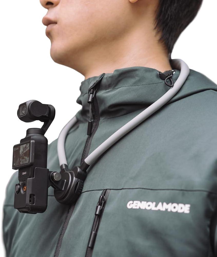 SUREWO Pocket 3 Magnetic Neck Mount,Extended Version Quick Release POV/Vlog Video Selfie Necklace Holder for DJI OSMO Pocket 3 Creator Combo (T26 Pro)