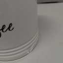 LEETOYI Porcelain Food Storage Containers with Lid, Small Size Design & Saves Space, 4.5 Inch White, Labeled Coffee